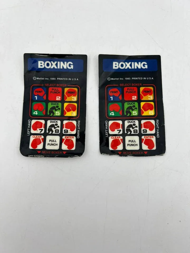 Carte d’overlay Boxing Intellivision Intel