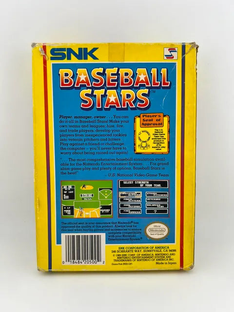 Baseball Stars Nintendo NES
