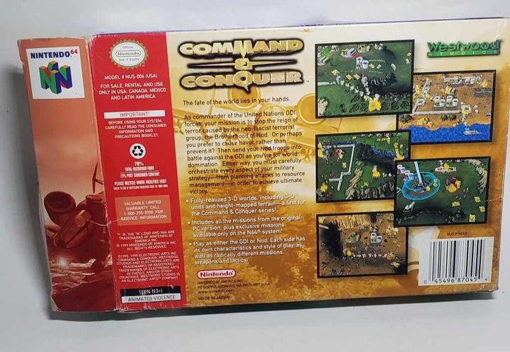 COMMAND AND CONQUER EN BOITE NINTENDO 64 N64 - jeux video game-x