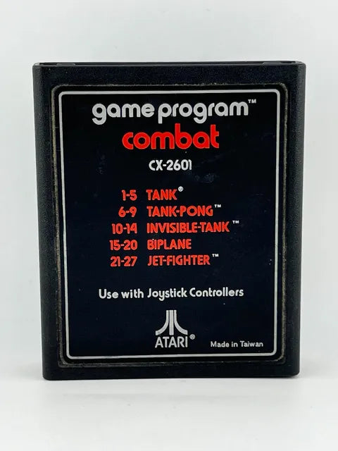 Combat Text Label Atari 2600