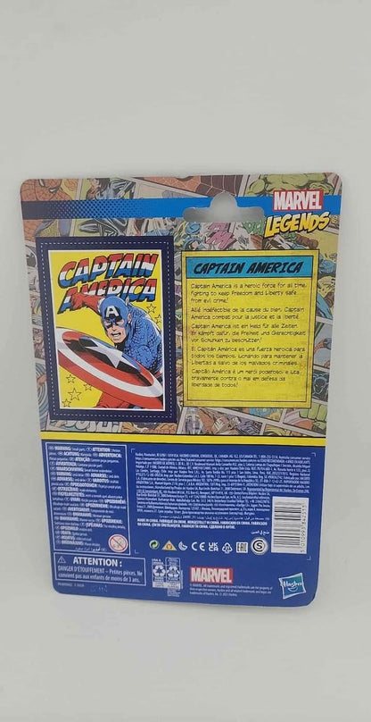 FIGURINE Marvel Legends Series 3.75-inch Retro 375 Collection Captain America Hasbro