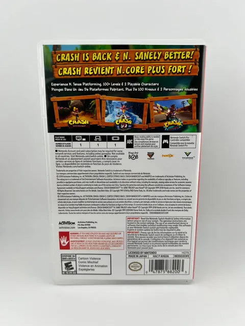 Crash Bandicoot N. Sane Trilogy Nintendo Switch