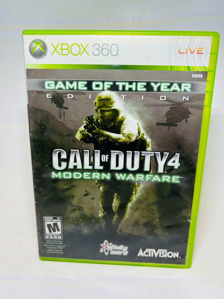 CALL OF DUTY 4 MODERN WARFARE MW GAME OF THE YEAR GOTY XBOX 360 X360 - jeux video game-x