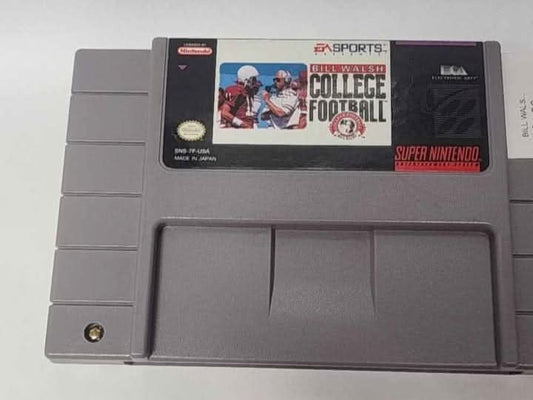 BILL WALSH COLLEGE FOOTBALL SUPER NINTENDO SNES jeux video game-x