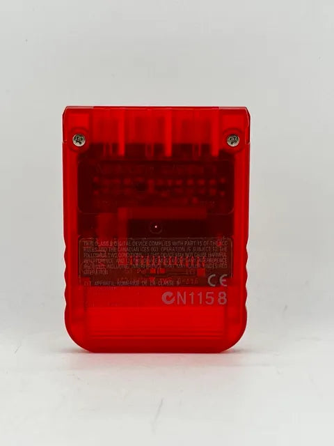 Carte Memoire Rouge Transparente Playstation Ps1 Officielle