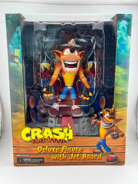 Figurine Crash Bandicoot Deluxe Action Figure with Jet Board NECA