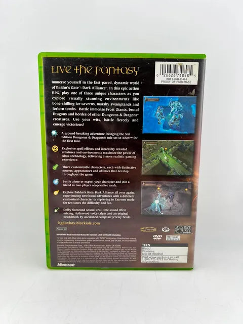 Baldur's Gate Dark Alliance Xbox