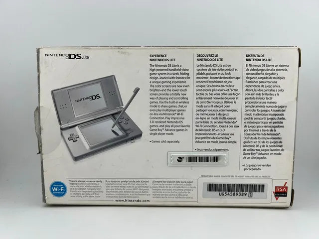 Console Nintendo DS Lite Argent Métallique