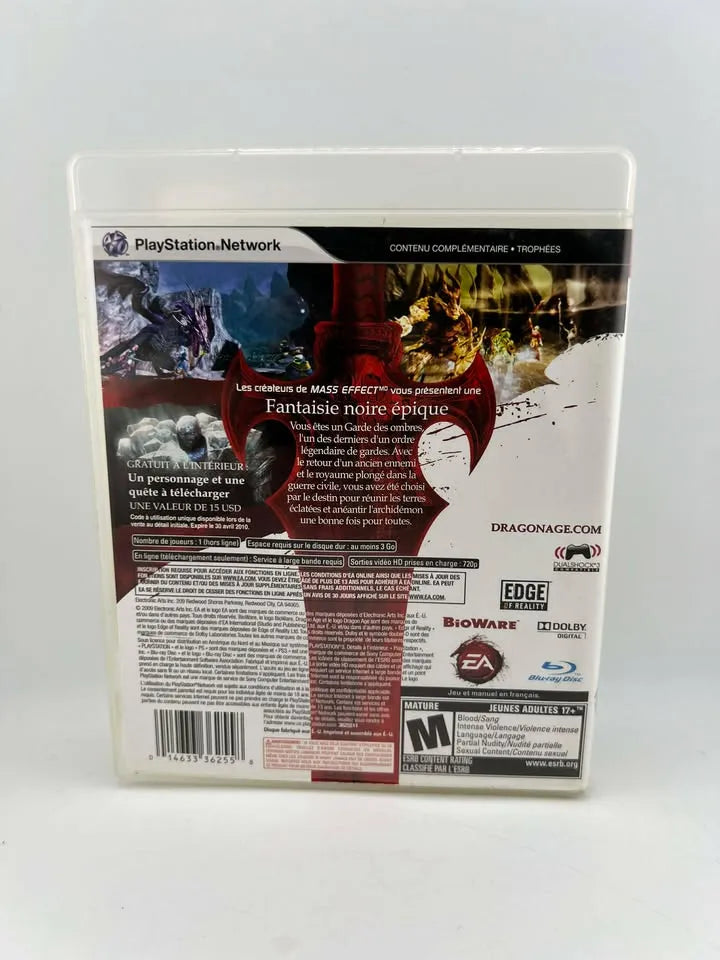 Dragon Age Origins Playstation 3 Ps3
