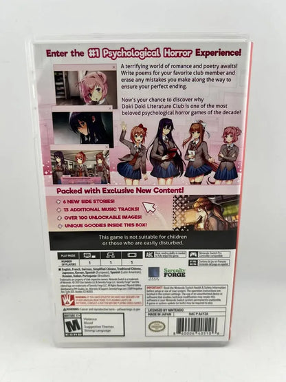 Doki Doki Literature Club Plus Nintendo Switch