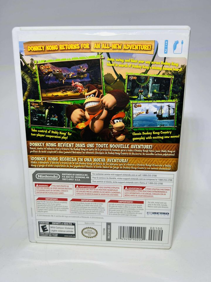 DONKEY KONG COUNTRY DKC RETURNS NINTENDO WII