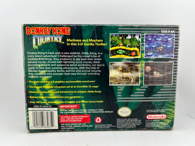 Donkey Kong Country Super Nintendo Snes