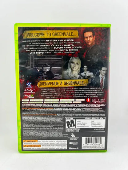 Deadly Premonition Xbox 360 X360