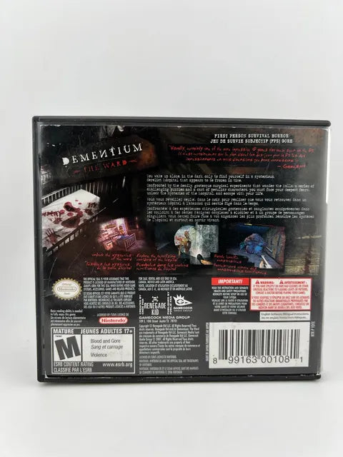 Dementium The Ward Nintendo DS