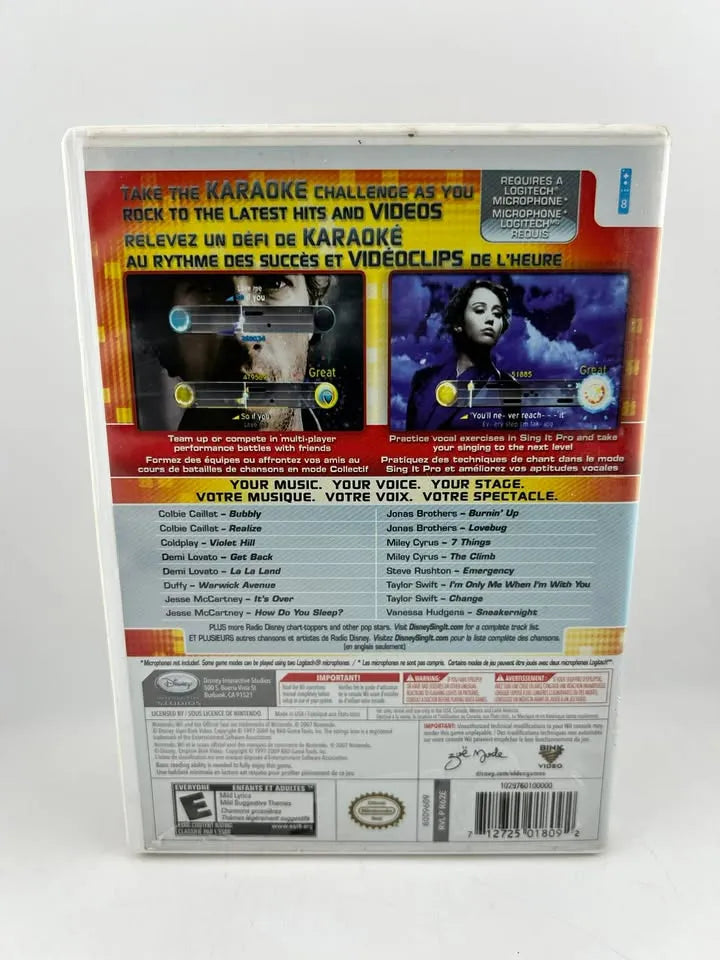 Disney Sing It: Pop Hits Nintendo Wii