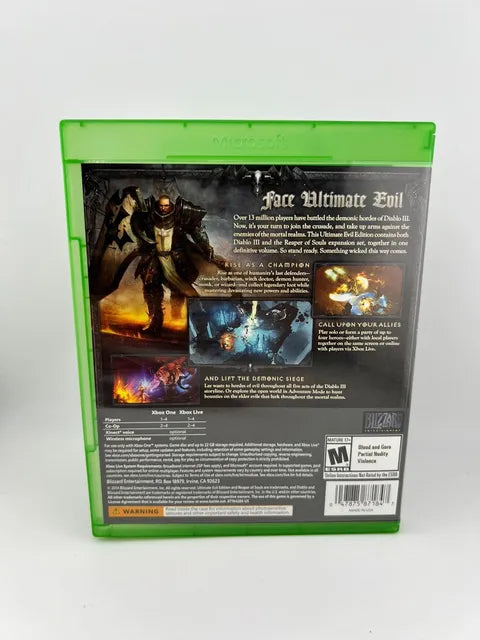 Diablo III 3 Reaper of Souls Ultimate Evil Edition Xbox One Xone