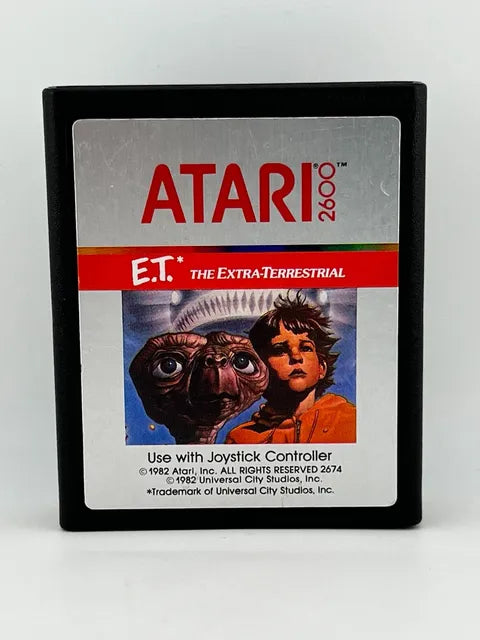 ET the Extra Terrestrial Silver Laber Atari 2600