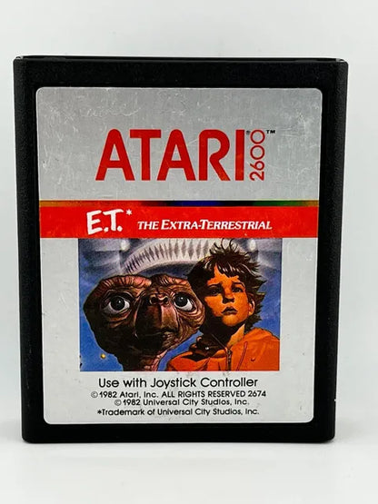 ET the Extra Terrestrial Silver Laber Atari 2600
