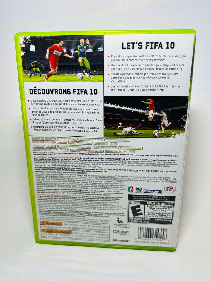 FIFA 10 XBOX 360 X360 - jeux video game-x