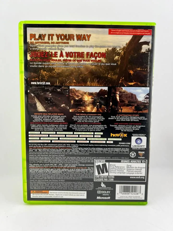Far Cry 2 Xbox 360 X360