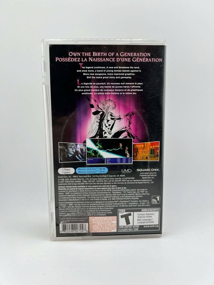 Final Fantasy II 2 Playstation Portable PSP