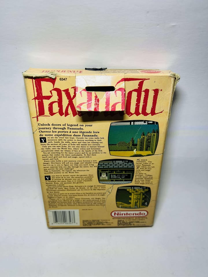 FAXANADU en boite NINTENDO NES - jeux video game-x