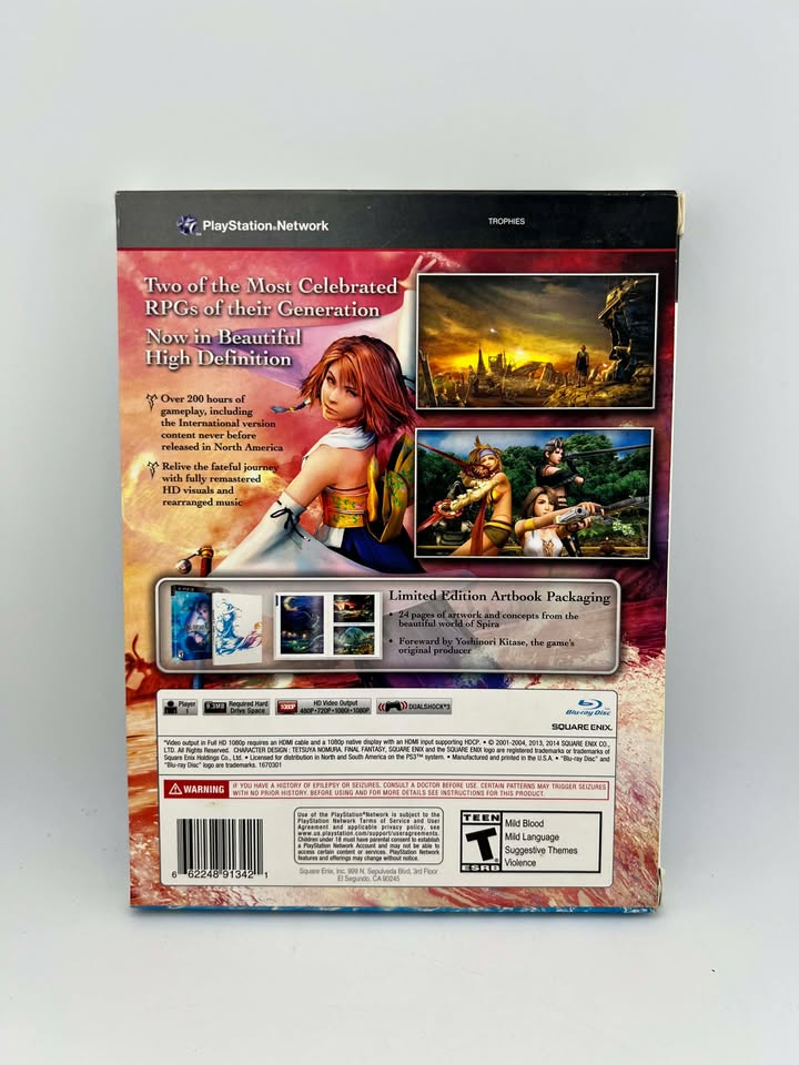 Final Fantasy X 10 Et X-2 10-2 Hd Remaster Limited Edition Playstation 3 Ps3