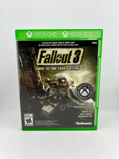 Fallout 3 Game of the Year Edition Xbox 360 X360 / Xbox One Xone