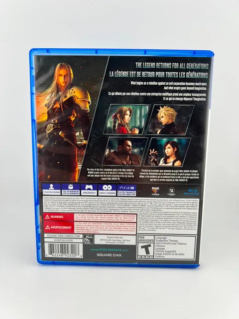 Final Fantasy VII 7 Remake Playstation 4 PS4
