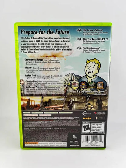 Fallout 3 Game of the Year Xbox 360 X360