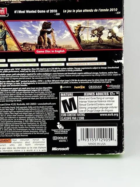 Fallout: New Vegas Xbox 360 X360