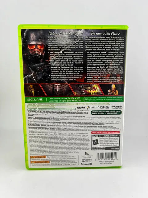Fallout: New Vegas Ultimate Edition Platinum Hits Xbox 360 X360