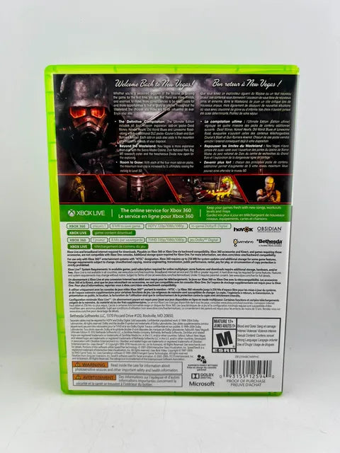 Fallout: New Vegas Ultimate Edition Platinum Hits Xbox 360 X360