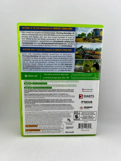 Farming Simulator 15 Xbox 360 X360