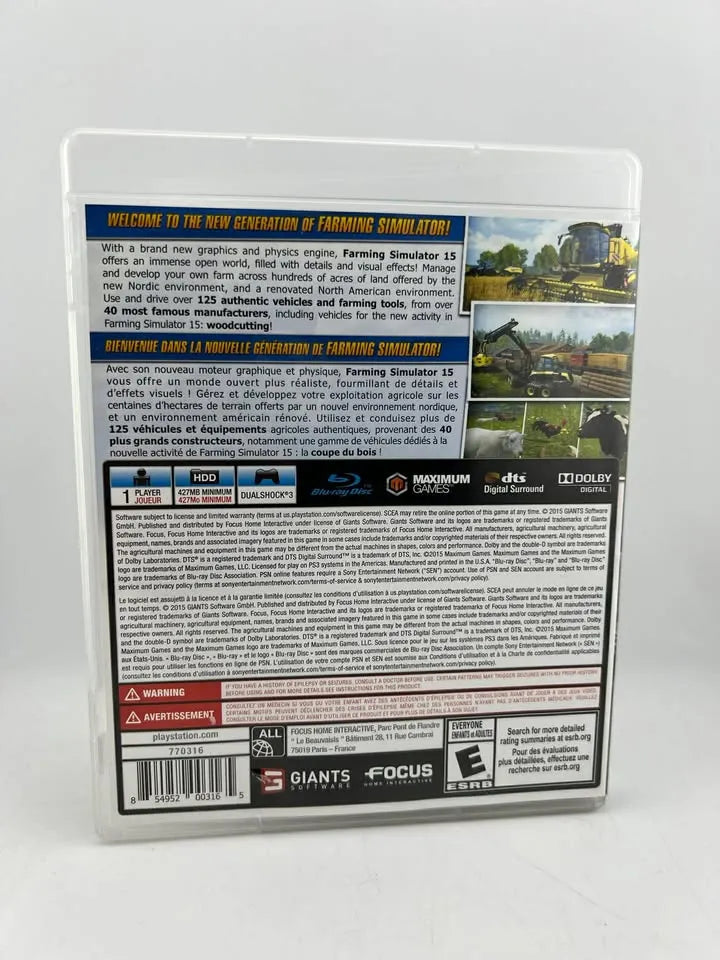 Farming Simulator 15 Playstation 3 PS3