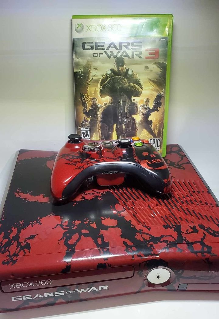 CONSOLE XBOX 360 SLIM GEARS OF WAR 3 EDITION SYSTEM - jeux video game-x