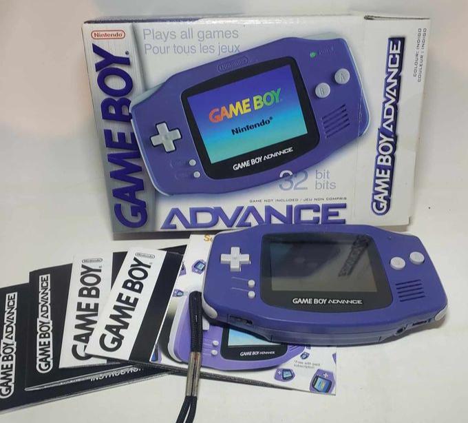 CONSOLE GAME BOY ADVANCE GBA MAUVE INDIGO SYSTEM - jeux video game-x