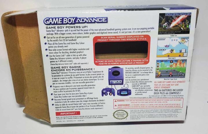 CONSOLE GAME BOY ADVANCE GBA MAUVE INDIGO SYSTEM - jeux video game-x