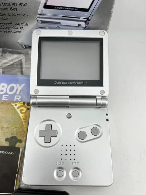 Console Nintendo Gameboy Advance Gba Sp Argent Model Ags-001 En Boite