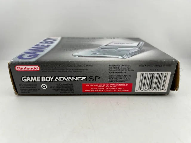 Console Nintendo Gameboy Advance Gba Sp Argent Model Ags-001 En Boite