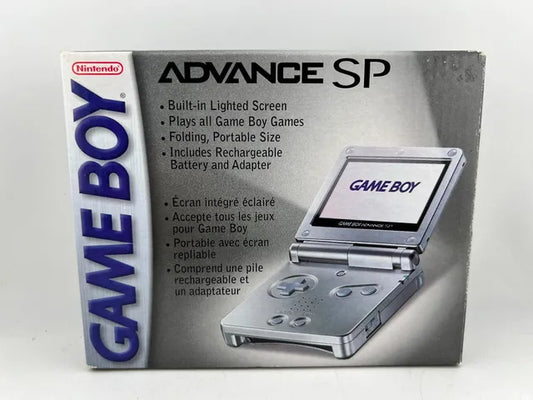 Console Nintendo Gameboy Advance Gba Sp Argent Model Ags-001 En Boite