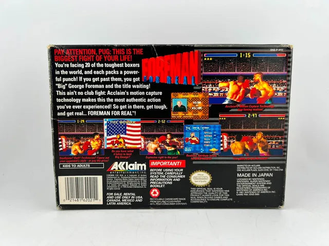 Foreman For Real Super Nintendo Snes