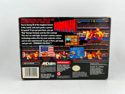 Foreman For Real Super Nintendo Snes