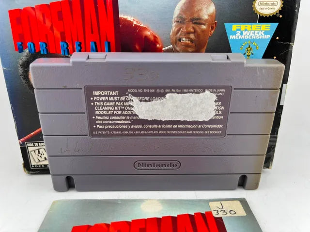 Foreman For Real Super Nintendo Snes