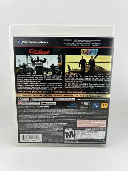 Grand Theft Auto GTA Episodes from Liberty City Playstation 3 PS3