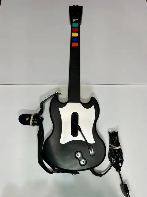 Guitare Gibson SG noire et blanche Playstation 2 PS2