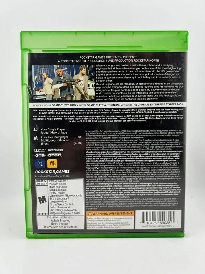 Grand Theft Auto V 5 Premium Edition Xbox One XONE