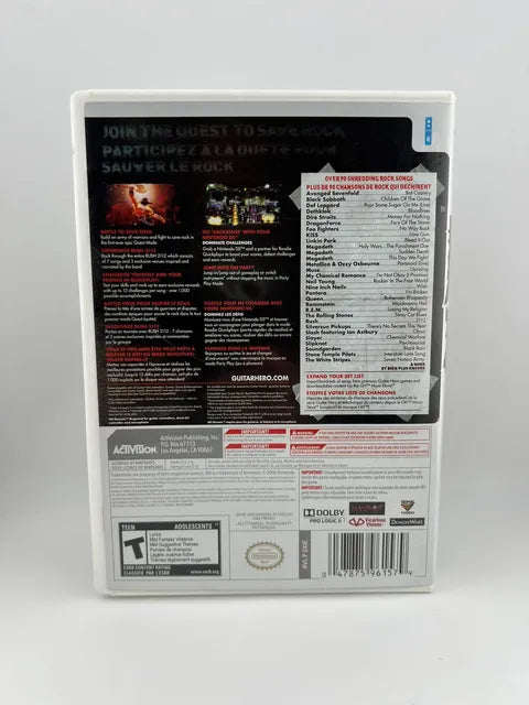 Guitar Hero: Warriors of Rock Nintendo WII