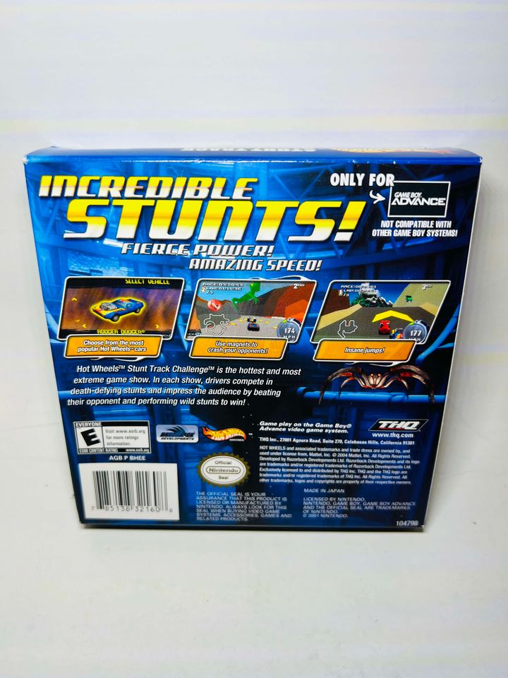 HOT WHEELS STUNT TRACK CHALLENGE EN BOITE GAME BOY ADVANCE GBA - jeux video game-x