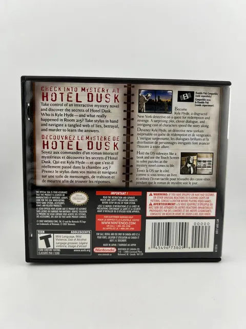 Hotel Dusk Room 215 Nintendo DS